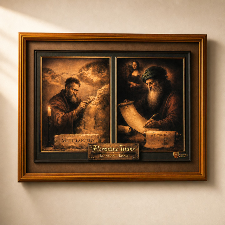 Michelangelo & Leonardo – Floating Framed Digital Painting on Canvas