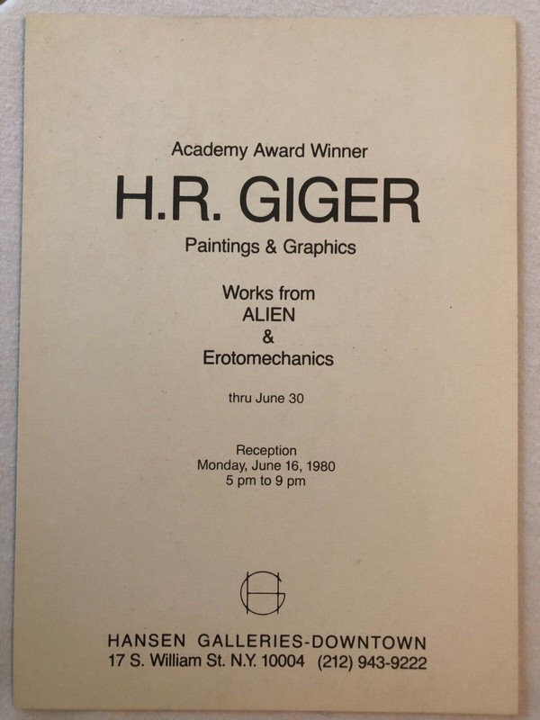 H R GIGER Exhibition Card gallery