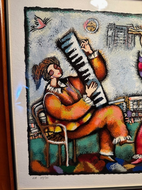 Michael Kachan "The Duet" Signed EA LE Serigraph Art Print Framed 39/50 w/COA gallery