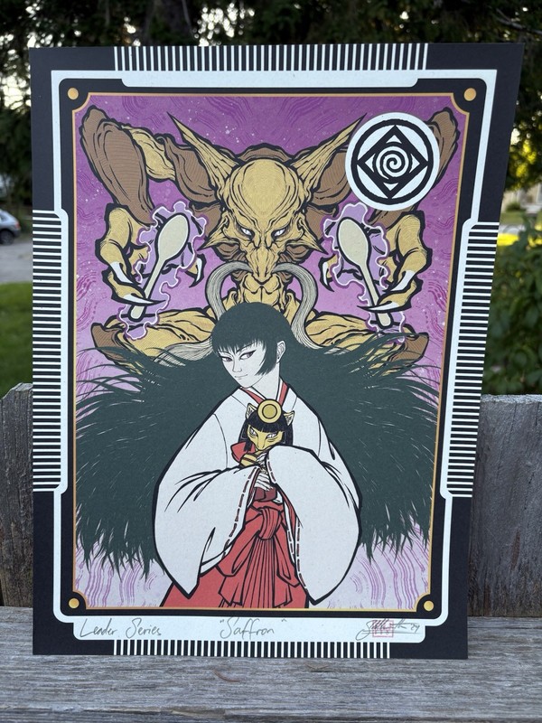 Pokai Gaku Pokemon Parody Signed Art Yeuh Print - Sabrina’s Alakazam 16x12 In