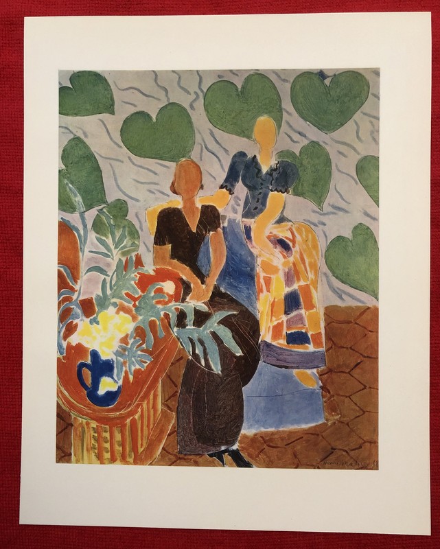 Henri Matisse,Two Figures On Backround Foliage Offs.Lithograph 1939,Platesigned