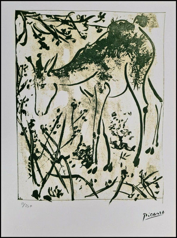 Pablo Picasso * 28 X 38 Cm * Signed Lithograph * Limited # 17/250