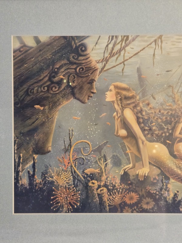 Print Of "The Curious Deep" fantasy artist David Delamare Sealed gallery