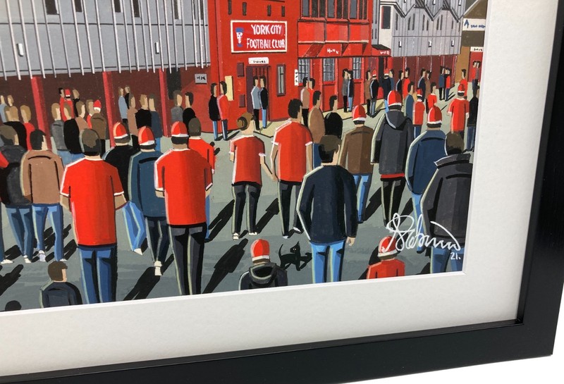 York City, Bootham Crescent. Framed FC Football Art Print. 14" x 11" Frame gallery