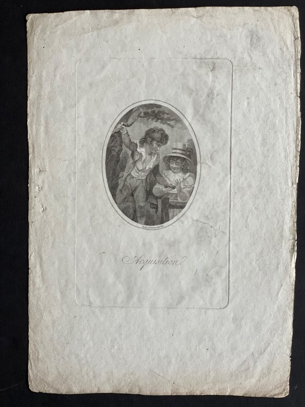 Two (2) 18th Century Charles Taylor Aquatints Labour in Vain and Acquisition