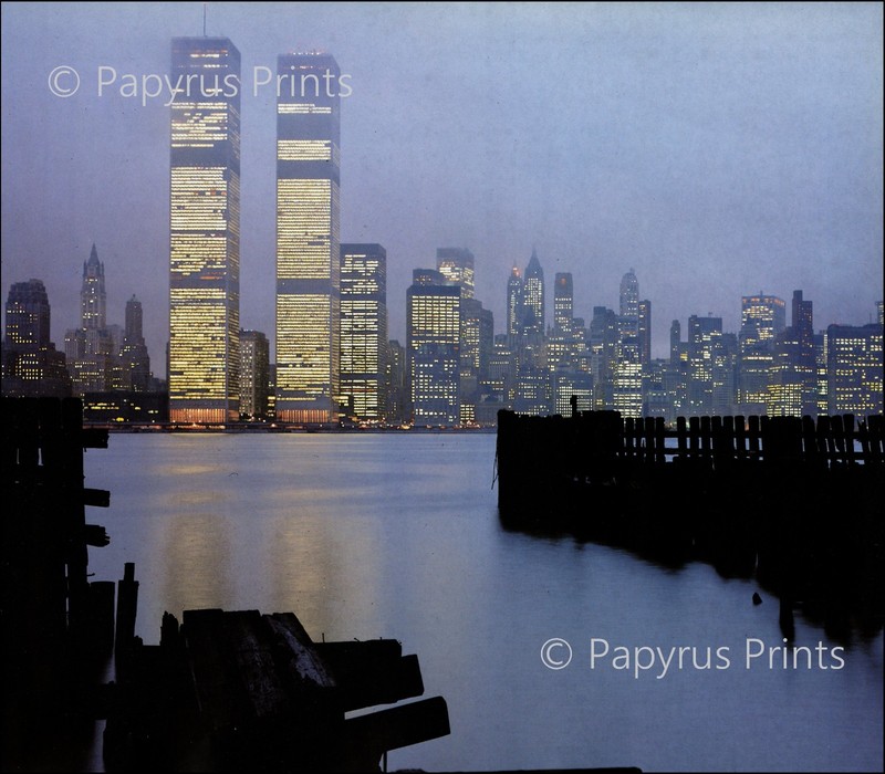 1983 Vintage Print World Trade Center Twin Tower Building Skyline New York City