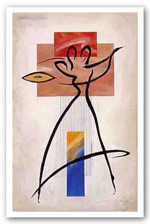 Spirit Dance II Mercate Tintoretto paper Alfred Gockel Abstract Art Print 20×28