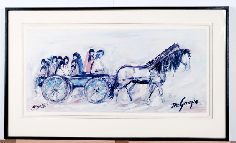 1982 Ted DeGrazia 1/1 Untitled Unique One of a Kind Hand Signed Framed Print