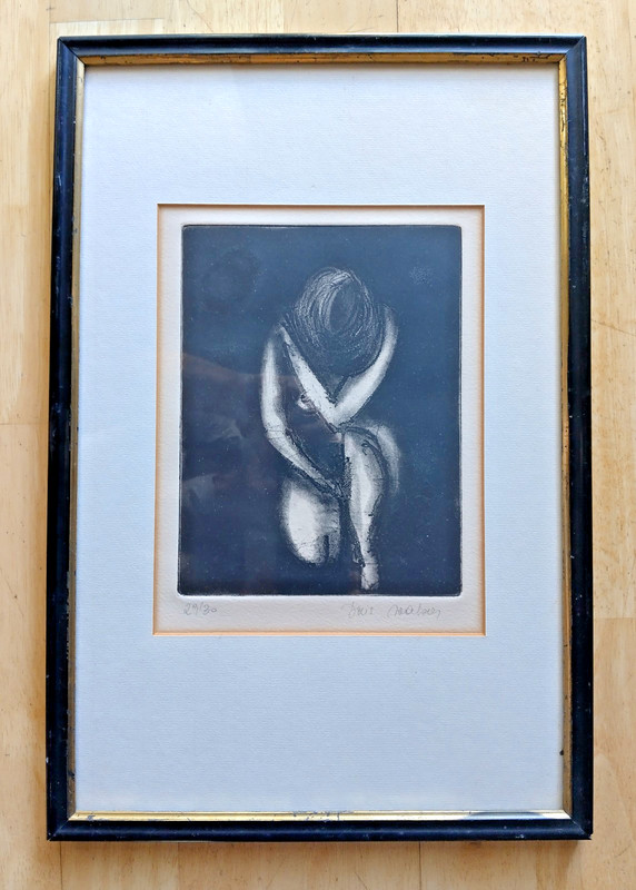 Graphic, art, signed, Doris Walser, female nude gallery