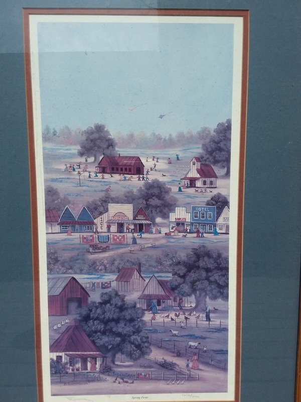 Beth B Cummins Framed Limited Edition Print Folk Art American Primitive Country gallery