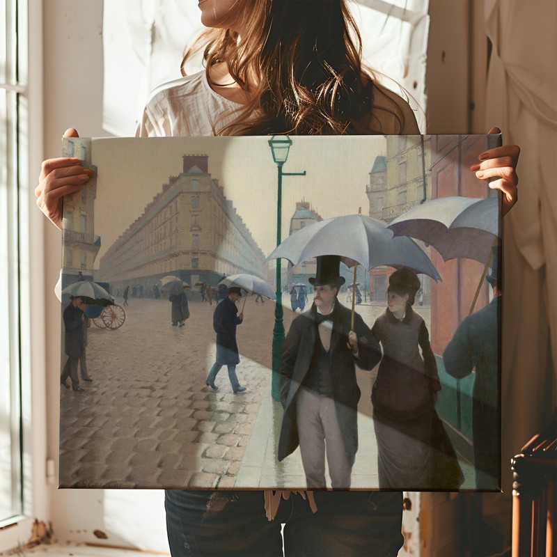 Paris Street; Rainy Day – Gustave Caillebotte Framed Wrap Giclee Canvas Print gallery