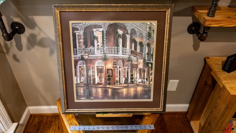 Betsy Brown Vintage Signed Jazz Du Jour LaBranche House Framed Art Print 26×26