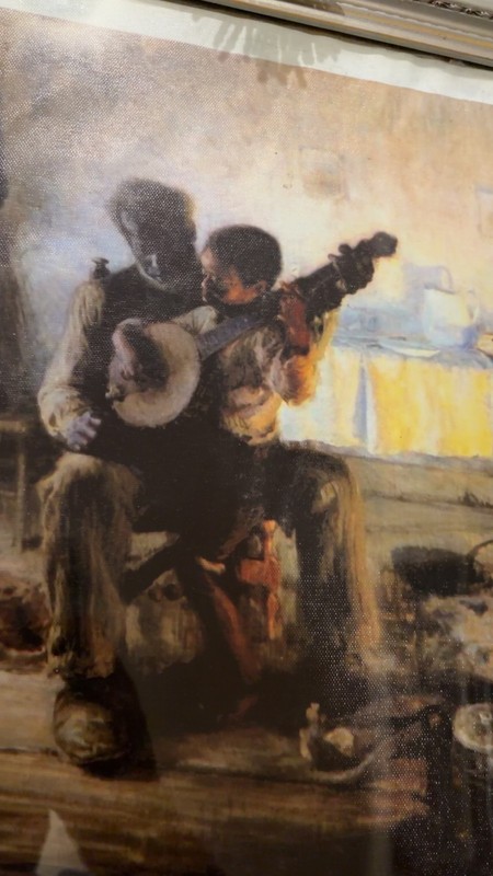 The Banjo Lesson by Henry Ossawa Turner African American Art Print in Frame gallery