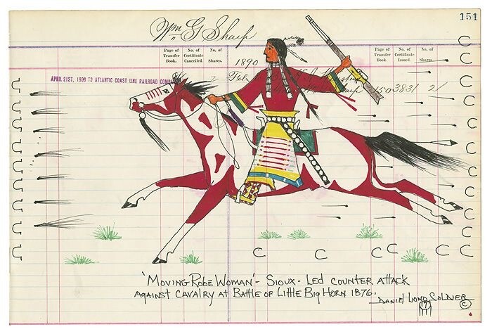Daniel Long Soldier Moving Robe Woman Limited Edition Native ART Collectible