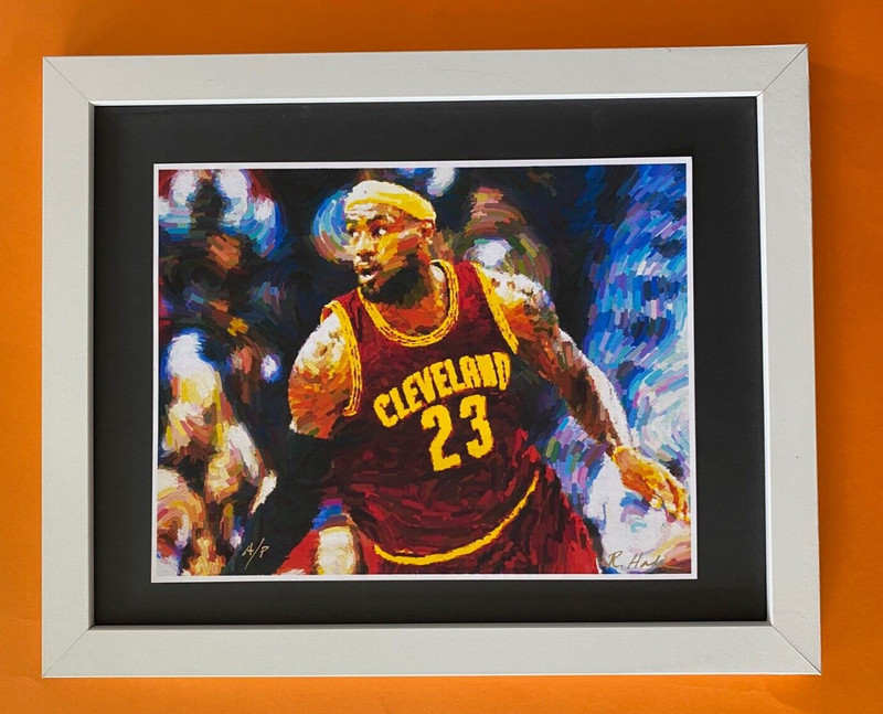 A/P Original " Lebron James " Hand Signed LtdEd Print Pop Art + Rabbit Hole