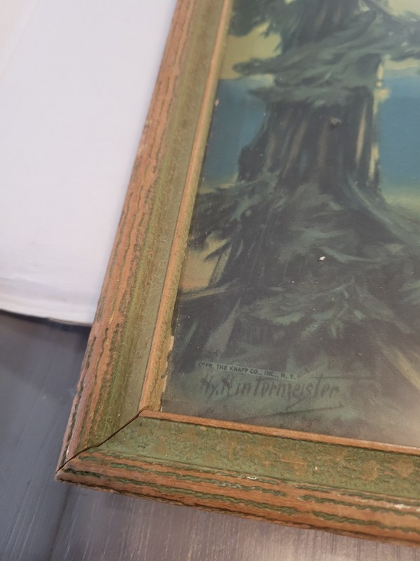 Vintage Hy Hintermeister Landscape Print Nature's Masterpiece In Antique Frame gallery
