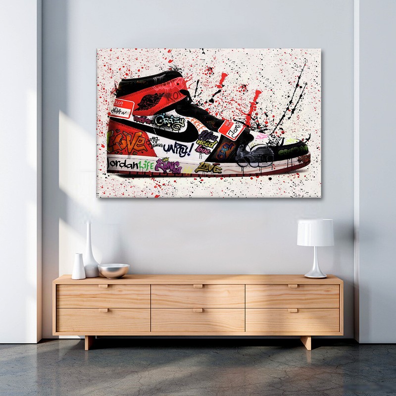 Jordan Shoe Hype Sneaker Canvas Print Air Jordan Prints Wall Art Framed Artwork gallery