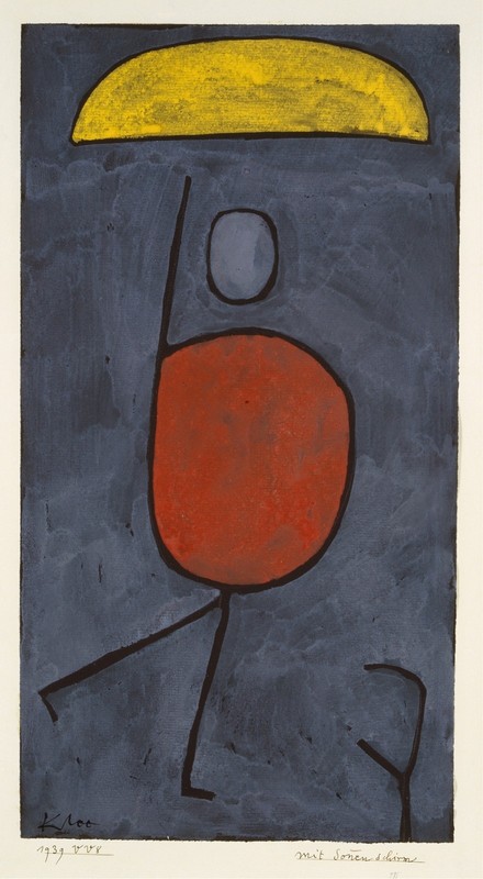 PAUL KLEE » MAN UNDER UMBRELLA» Museum Quality Giclee 18×24