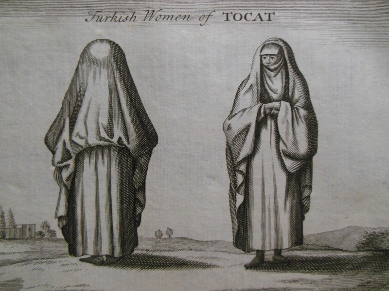Antiquarian Engraving of Turkish Women of Tocat – 1717 – Turkey, Historical View