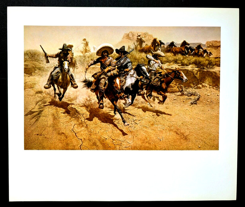 Frank McCarthy THE RAIDER Old West Western Frontier Art Bookplate Print 20 gallery
