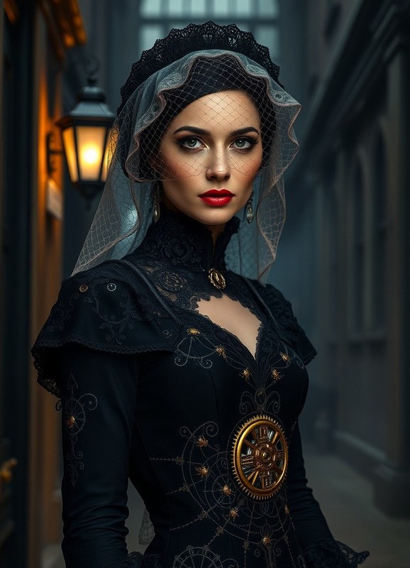 SEXY STEAMPUNK VILLIANESS WAIFU 4×6 Print Fantasy Art 03112628