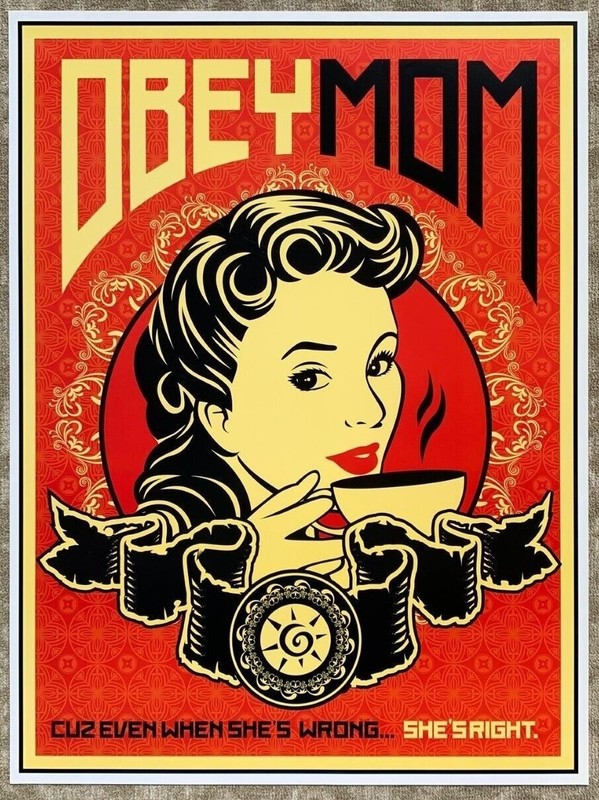 OBEY MOM Shepard Fairey Spoof 18 x 24 Poster PERFECT MOTHERS GIFT