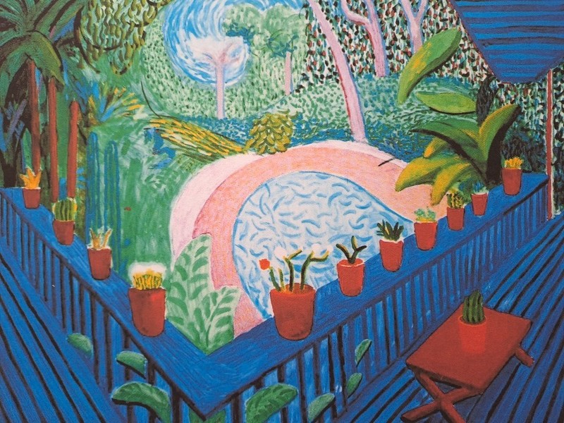 David Hockney Signed - Red Pots in the Garden - Certificate gallery