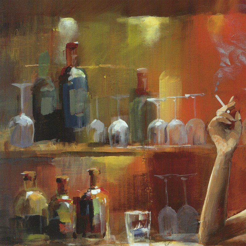 32W"x24H" EVENING IN THE BAR II by WILLEM HAENRAETS - DRINKS CLUB 5 TO 7 CANVAS gallery