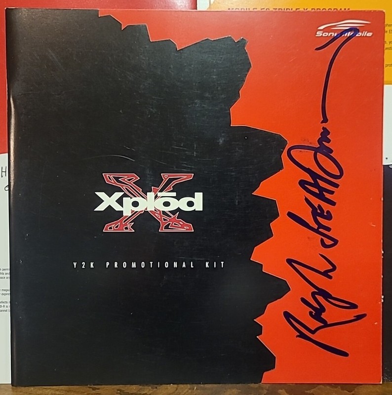 3 SIGNED Ralph Steadman 2000 Sony Mobile Y2K Promotional Kit SET Brochures Xplod gallery