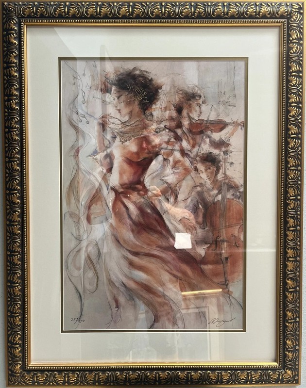 GARY BENFIELD «PRECIOUS MOMENT» SERIOLITHOGRAPH ON DELUXE PAPER W COA