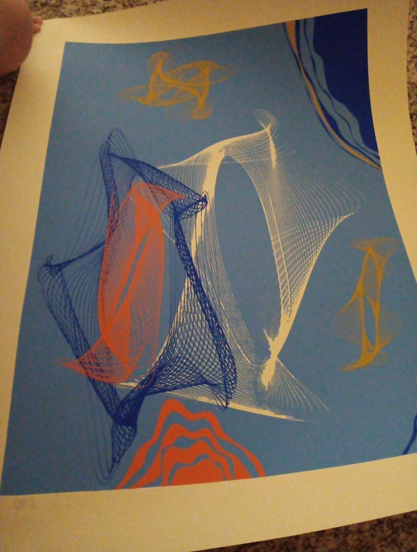 Buncho Signed & Numbered Serigraph Abstract Geometric #32/200 1970's 26"×20" gallery