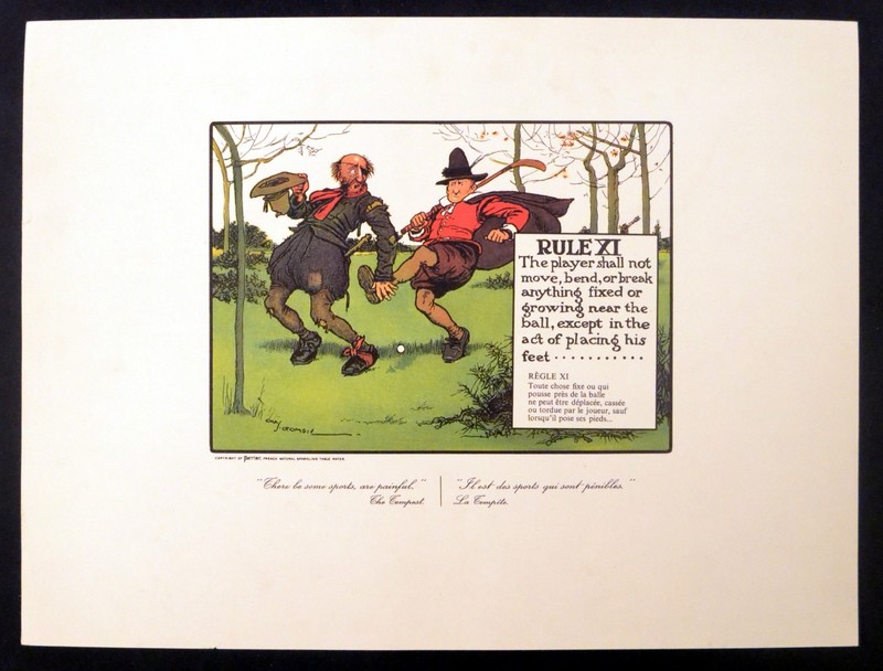 SOME OF THE RULES OF GOLF XI 1966 Charles Crombie LITHOGRAPH
