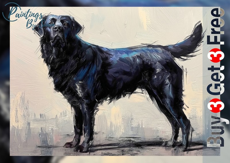 Black Dog Print 5″x7″ Print on Matte Paper | Bold Pet Portrait Art
