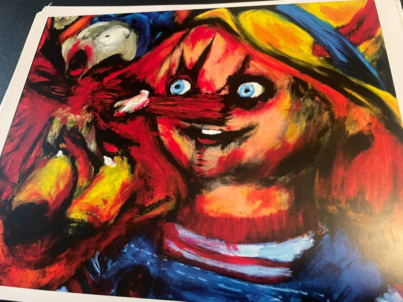 chucky doll funny horror movie art print 8×10 good guy doll artwork print