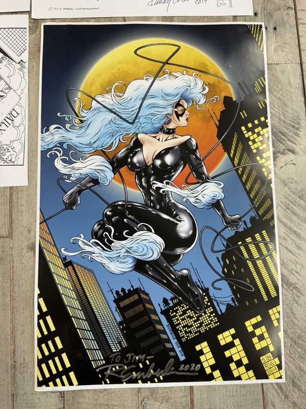 Randy Emberlin Signed Lot of 5 Spider-Man/Venom/Carnage/Black Cat Prints 11x17 gallery