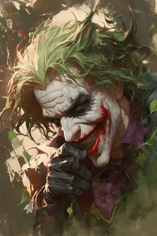 JOKER OIL PAINTING Fine Art Print 13×19 Limited Edition 1/30 DC Batman Harley