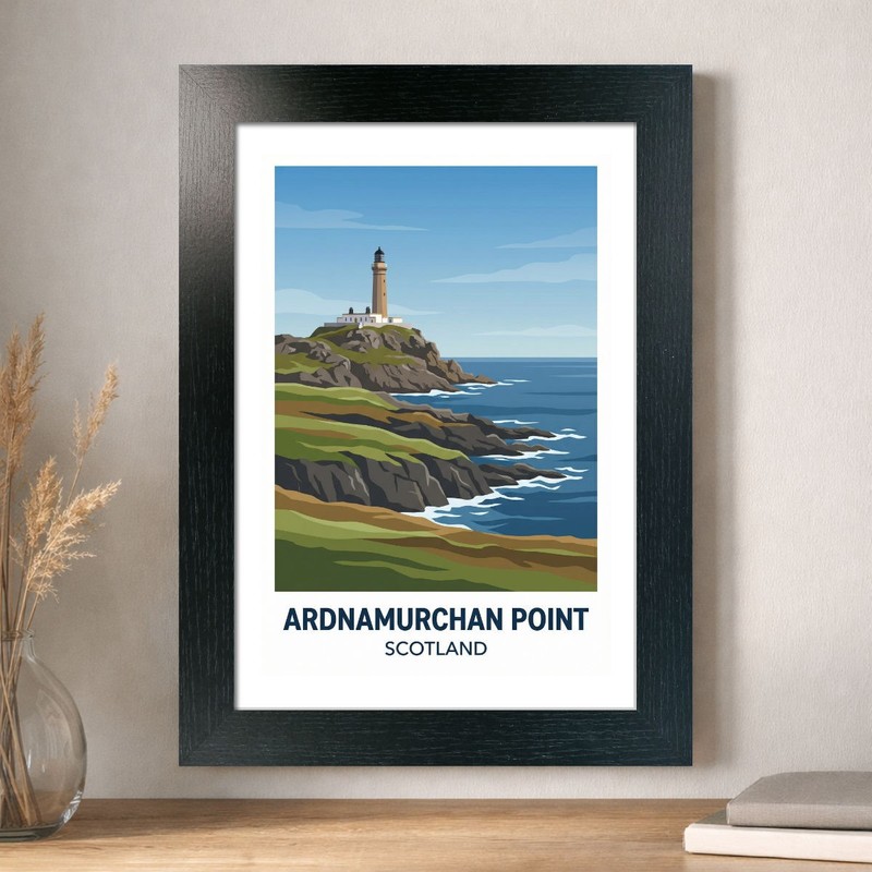 Ardnamurchan Point, Scotland Travel Poster Giclee Art Print 380-3 gallery
