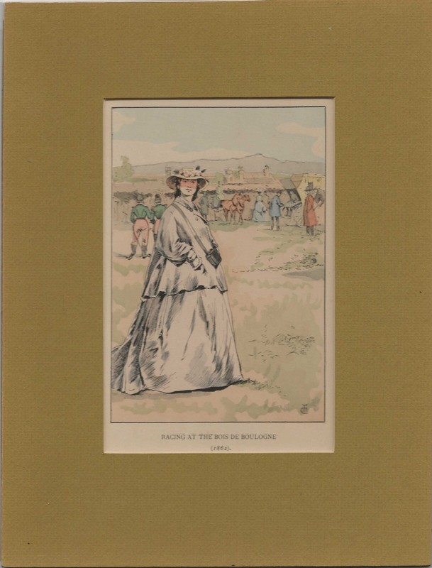 1898 Women’s History of French Fashion Watercolor Print #41