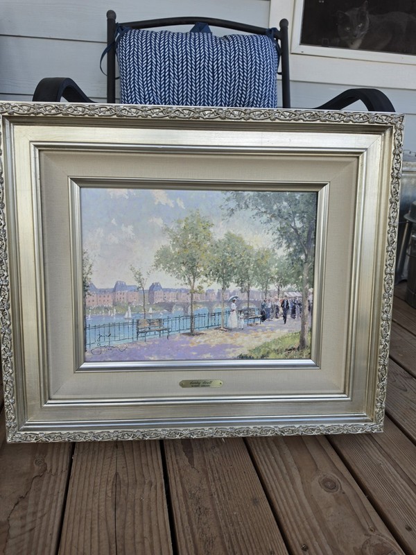 RARE #1/195 Thomas Kinkade (Robert Girrard) "Sunday Stroll" Framed