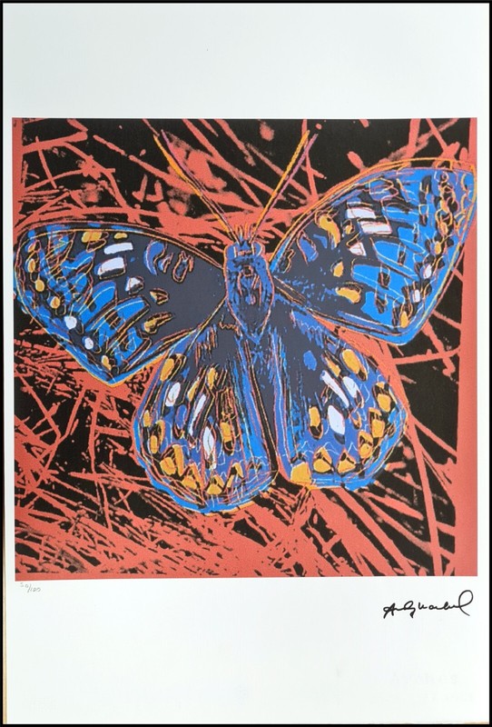 ANDY WARHOL * Butterfly * 57 cm x 38 cm * signed lithograph * limited # 50/100