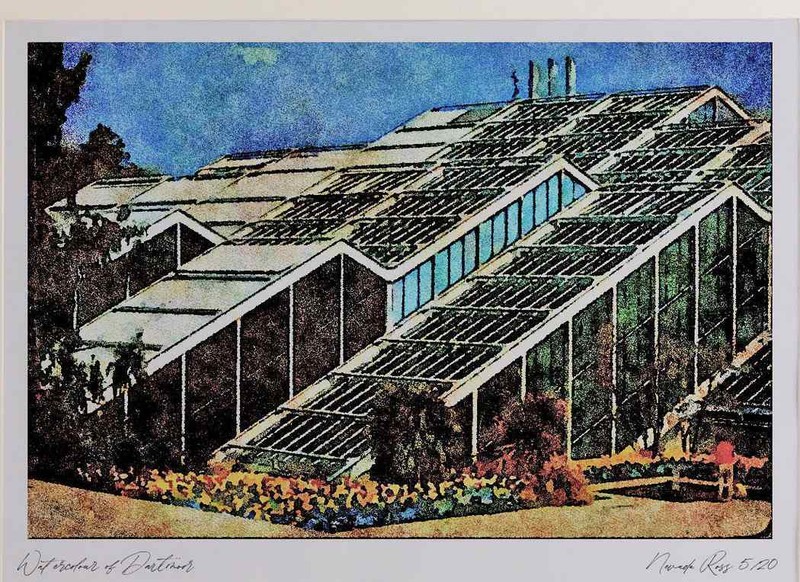 807057 Side View Princess Of Wales Conservatory England U.K. A4 Watercolour pri