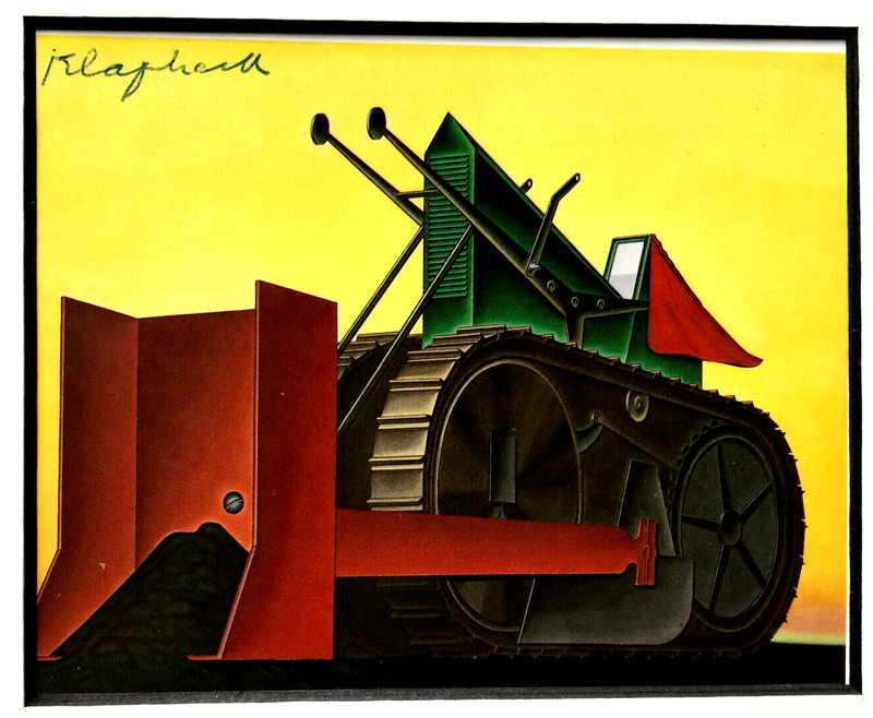 Konrad Klapheck Shine and Misery of the Reforms Hand-Signed, Multiple, Frame
