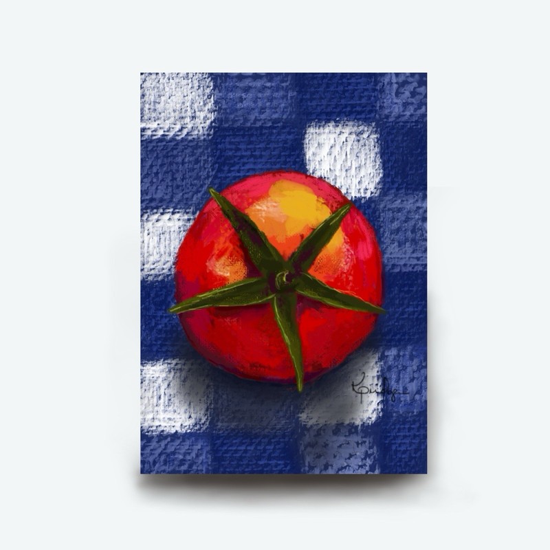 ACEO ATC Limited Edition Art Print /12 Pop Art Tomato Summer Treat Still Life