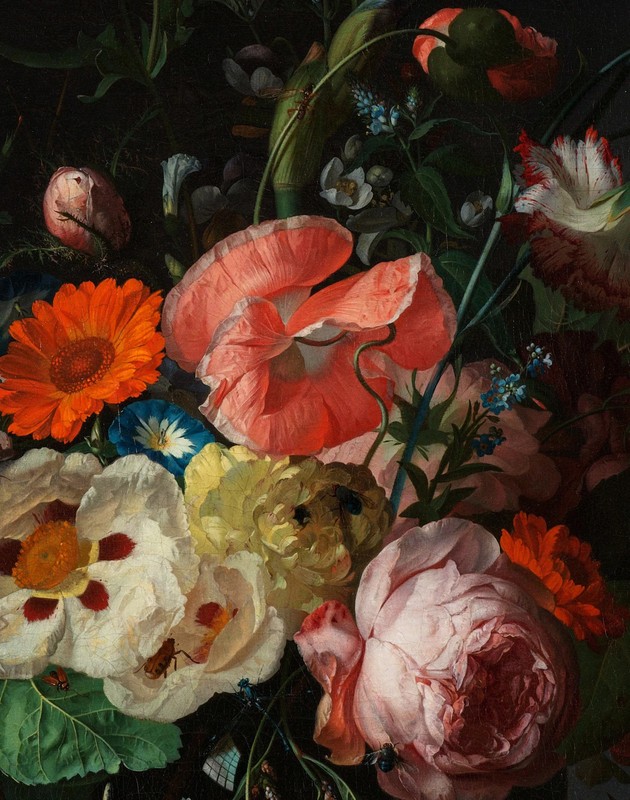 Rachel Ruysch Still Life Flowers on Marble Tabletop Old Master Giclee Art Print gallery