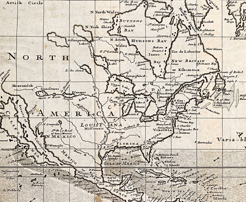 1705 Map of the World According To Wrights Alias Mercators Projection Wall Print gallery