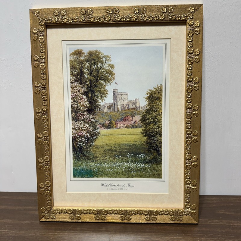 Windsor Castle From The Brocas A.R Quinton 185-1934 Framed Print 12”x15”