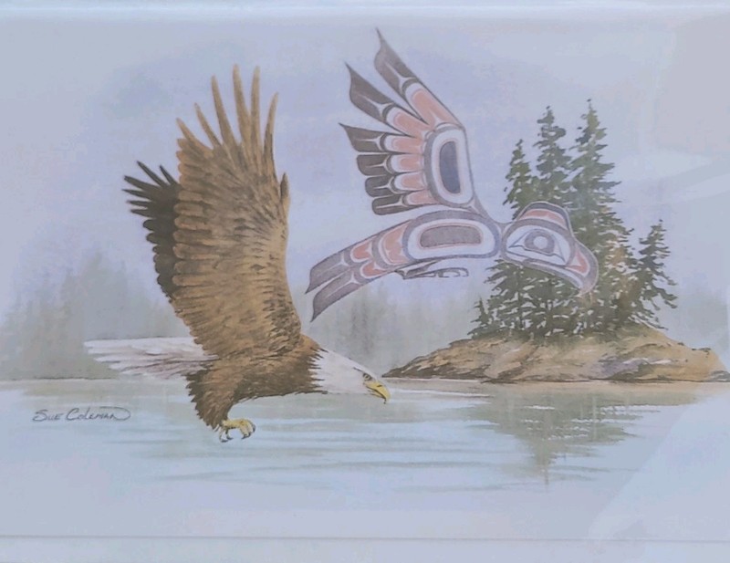 Sue Coleman Flying Eagle Limited Edition Print North West Coast Aboriginal Art