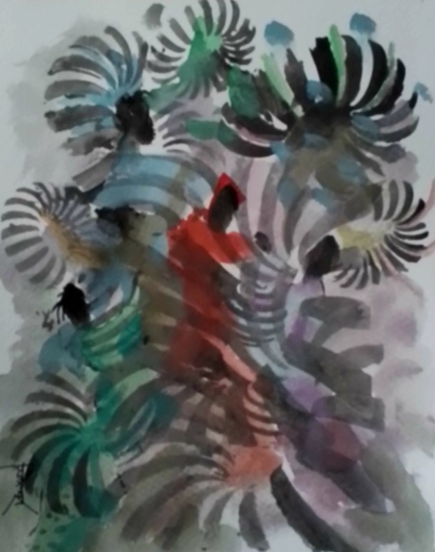 African American 24x30 Gallery Wrapped Canvas Reproduction " Dance1"
