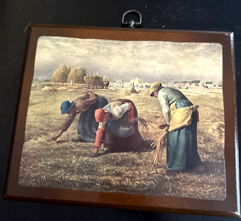 VTG The Gleaners The Angelus Millet Jean Francois Reproduction Wood Wall Art hb2