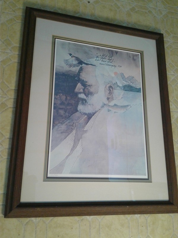 Framed Bart Forbes Numbered Limited Edition Ernest Hemingway